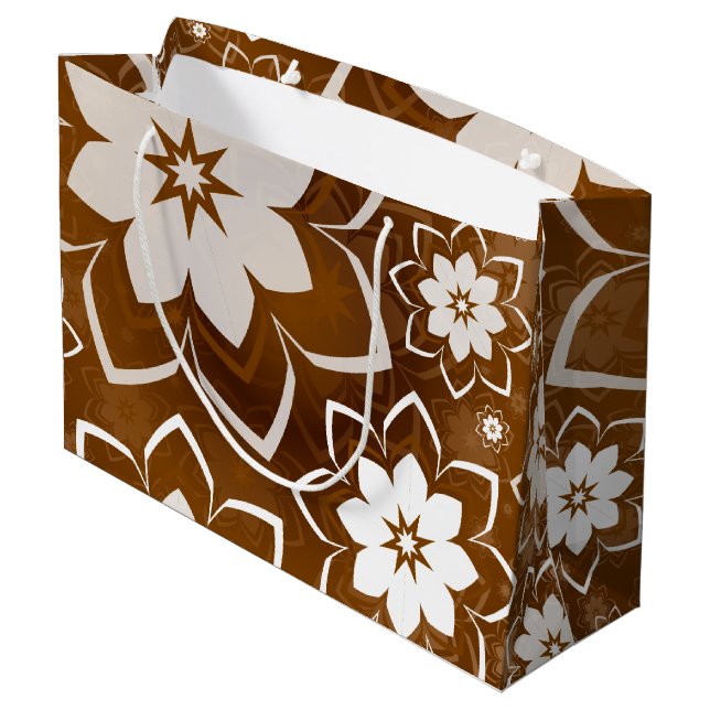 Floral Design 13 Large Gift Bag (Back Angled)