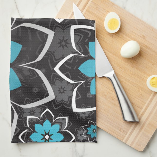 Floral Design 14 Kitchen Towel (Quarter Fold)