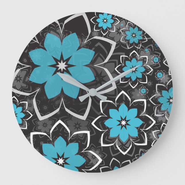 Floral Design 14 Large Clock (Front)