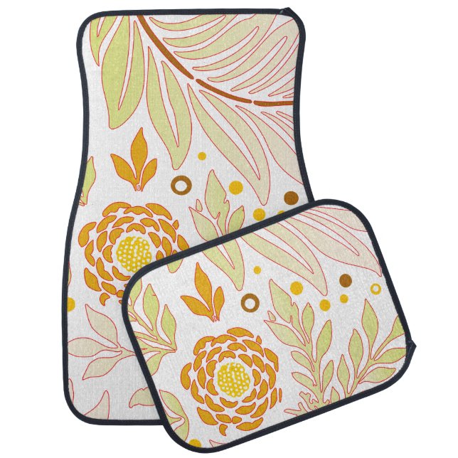 Floral Design 19 Car Floor Mat (Set)