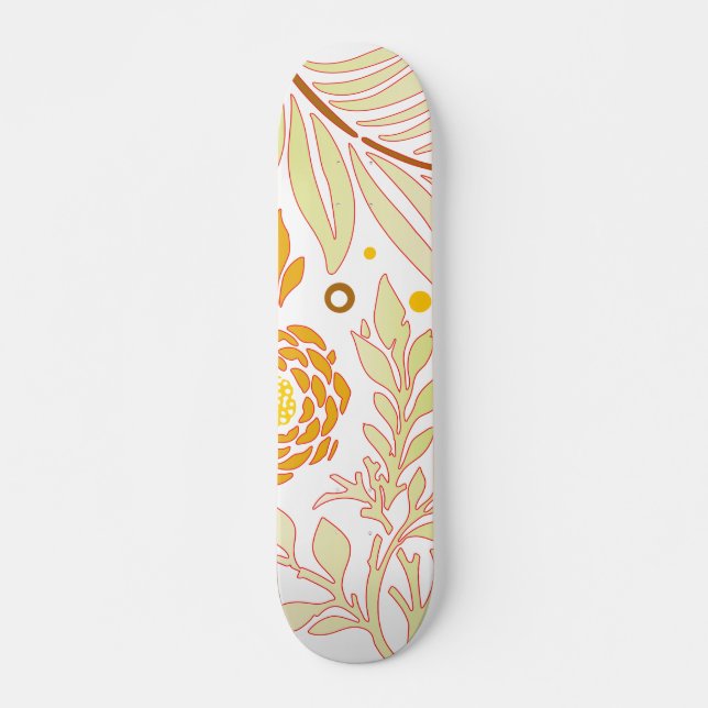 Floral Design 19 Skateboard (Front)