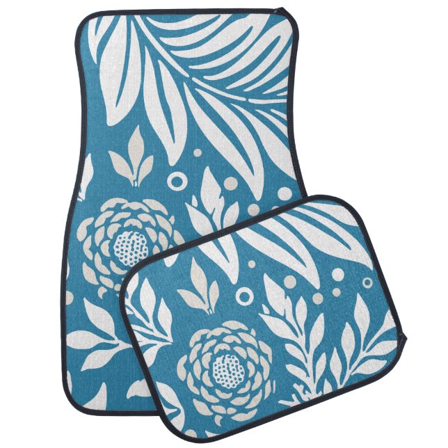 Floral Design 20 Car Floor Mat (Set)