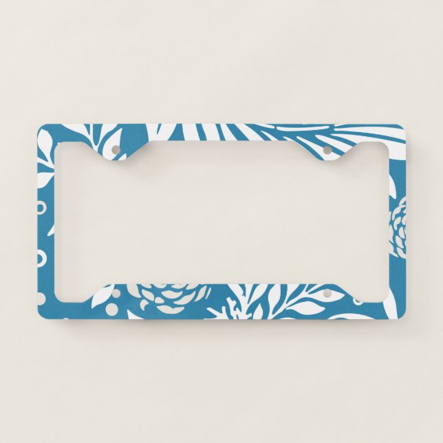 Floral Design 20 License Plate Frame (Front)