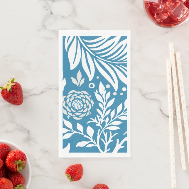 Floral Design 20 Paper Guest Towels (Insitu)