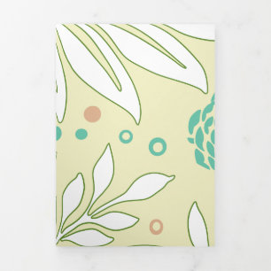 Floral Design 21 Tri-Fold Holiday Card