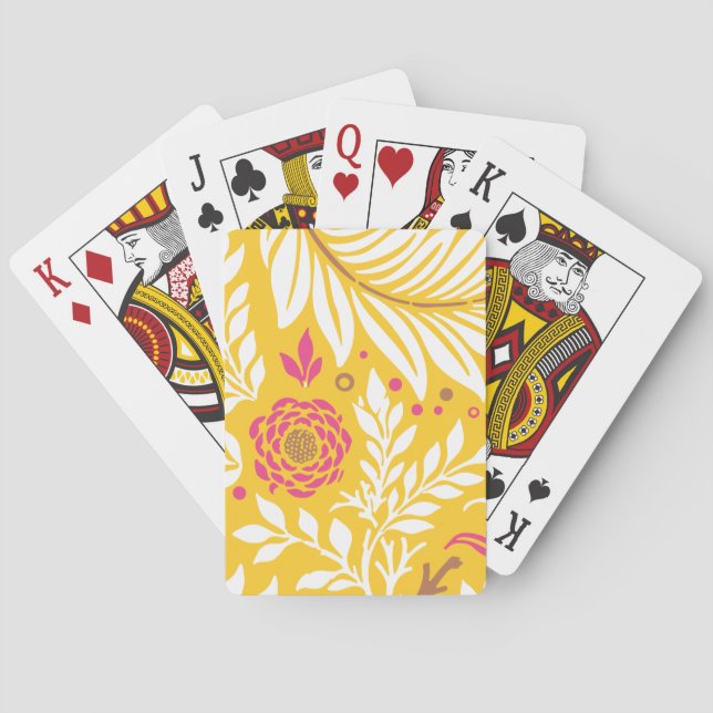 Floral Design 24 Poker Cards (Back)