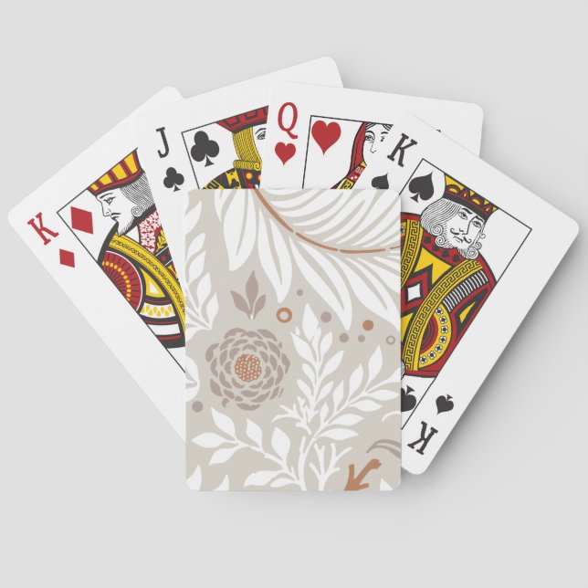 Floral Design 25 Poker Cards (Back)