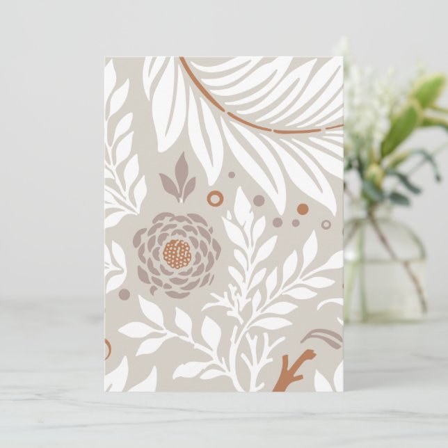Floral Design 25 Thank You Card (Standing Front)