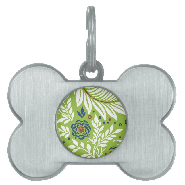 Floral Design 27 Pet ID Tag (Front)