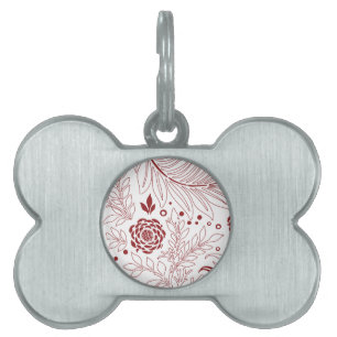 Floral Design 28 Pet ID Tag