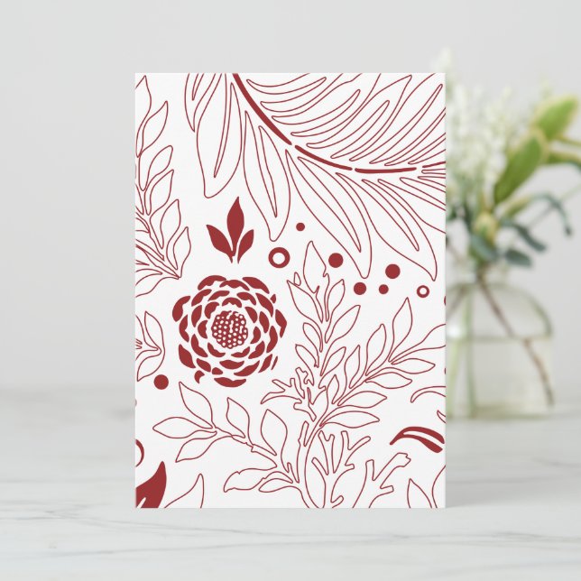 Floral Design 28 Thank You Card (Standing Front)