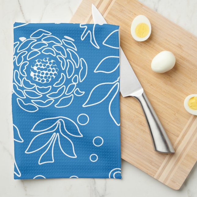 Floral Design 32 Kitchen Towel (Quarter Fold)