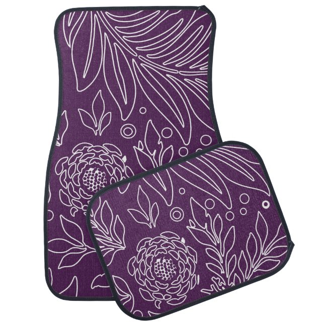 Floral Design 33 Car Floor Mat (Set)