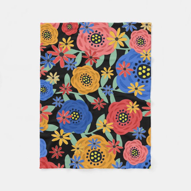 Floral Design 3618 Fleece Blanket (Front)
