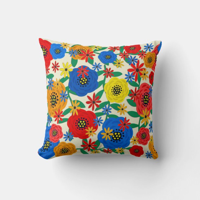 Floral Design 37182 Throw Pillow (Front)