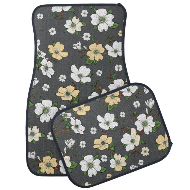 Floral Design 5 Car Floor Mat (Set)