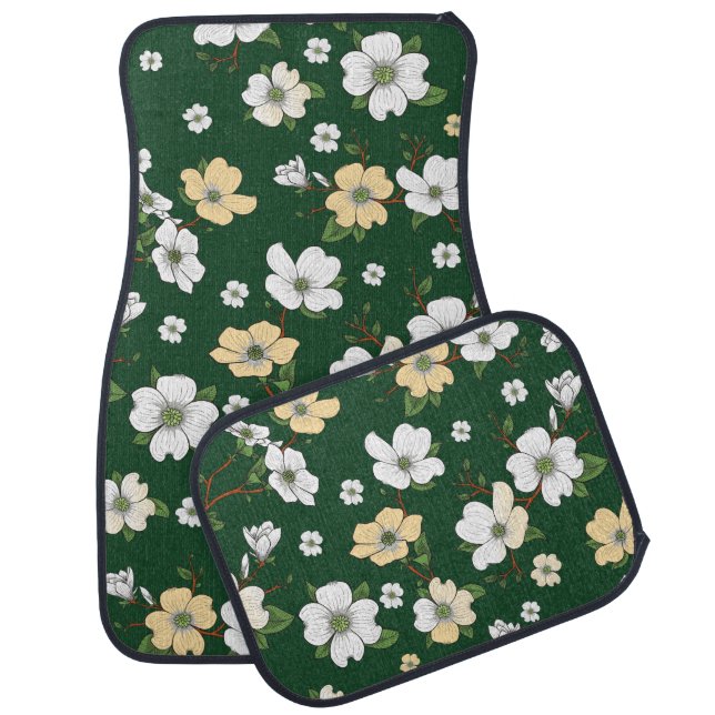 Floral Design 9 Car Floor Mat (Set)