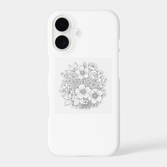 Floral design art iPhone case (Back)