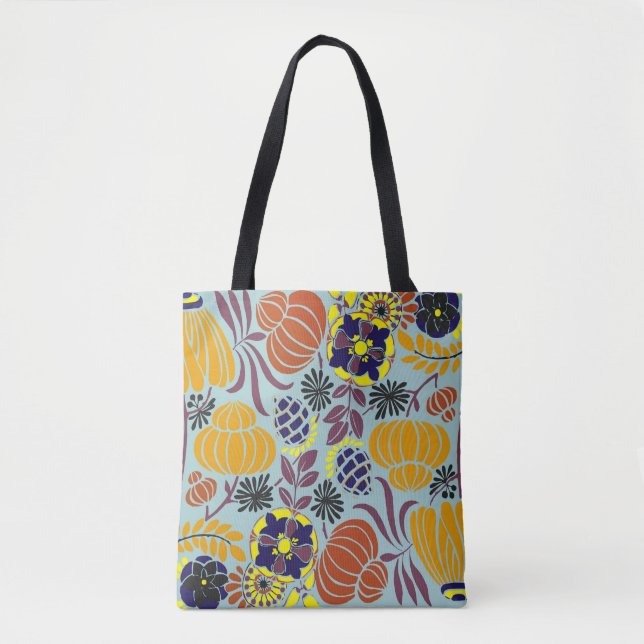 floral design background tote bag (Front)
