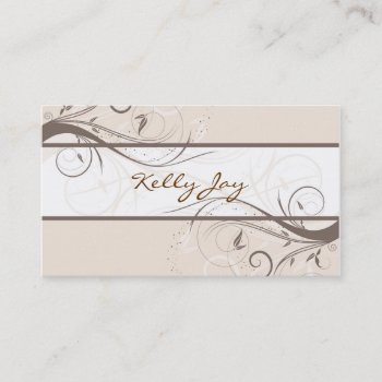Floral Design Business Card by Kjpargeter at Zazzle
