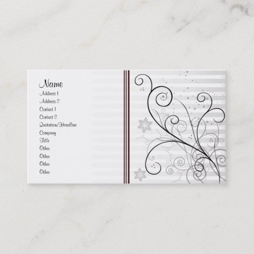Customizable Floral Design Business Cards