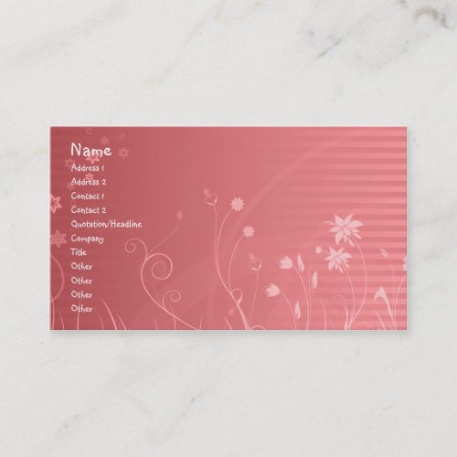 Floral Design Business Card Templates