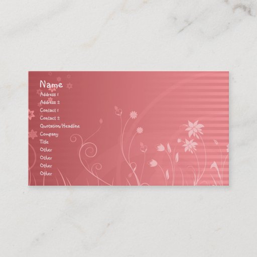 Customizable Floral Design Business Card Templates