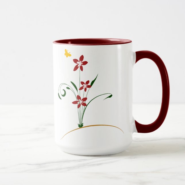 Floral Design Coffee Mug (Right)