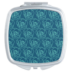 Floral design compact mirror