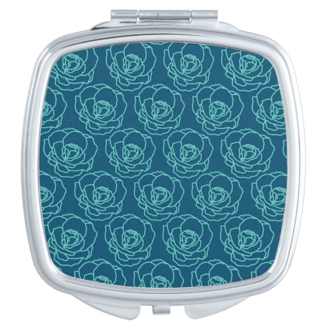 Floral design compact mirror (Front)