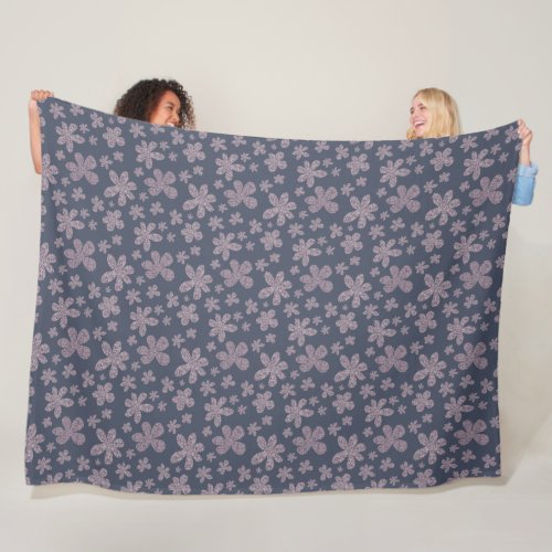 Floral Design  Fleece Blanket