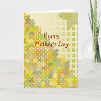 Floral Design For Mother's Day Card by karanta at Zazzle