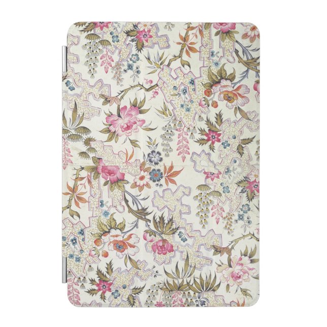 Floral design for silk material with stylized flow iPad mini cover (Front)
