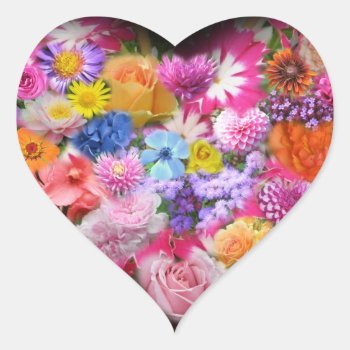 Floral Design Heart Sticker by ggbythebay at Zazzle