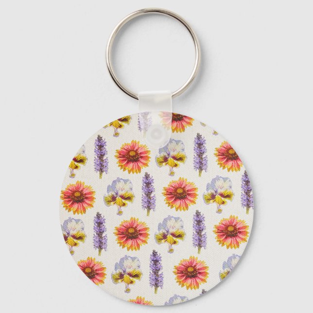 Floral Design Keychain (Front)