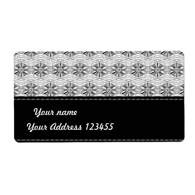 Floral design label (Front)