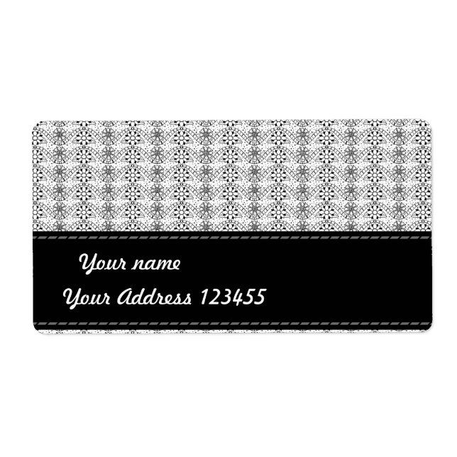 Floral design label (Front)