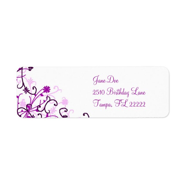 Floral design label (Front)