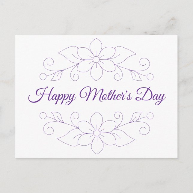 Floral Design Mother's Day Card (Front)