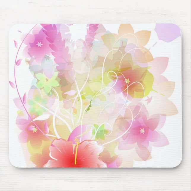 floral design mouse pad (Front)