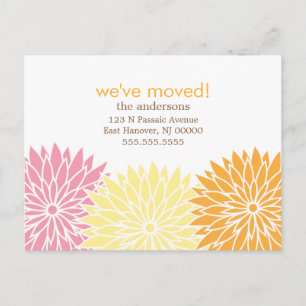 Floral Design Moving Announcements