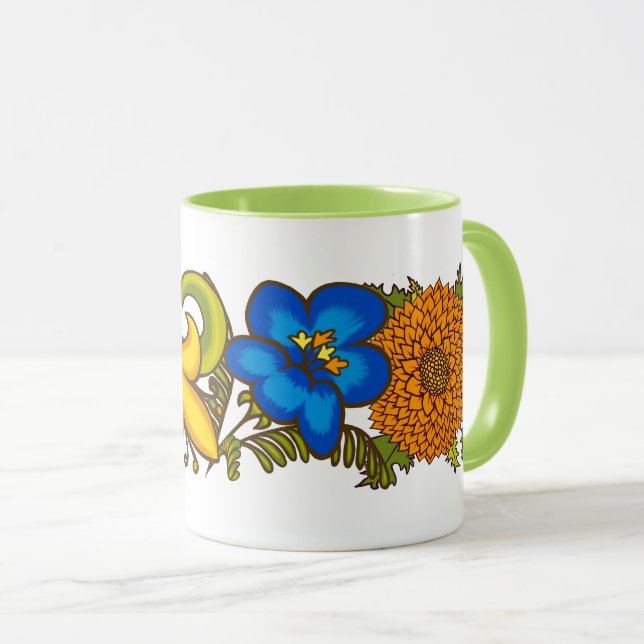 Floral Design Mug (Front Right)