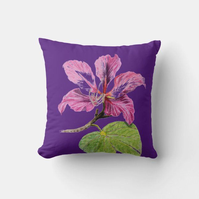 Floral design on throw cushion (Front)