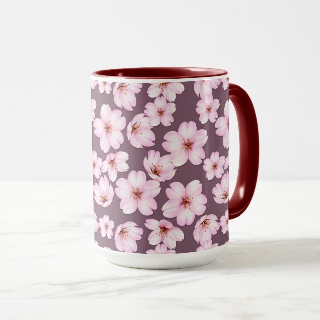 Floral design pattern mug (Front Right)