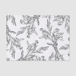Floral design pattern tissue paper