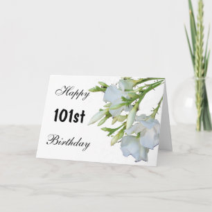 Floral Design Personalised 101st Birthday Card