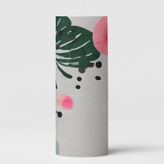 Floral Design  Pillar Candle