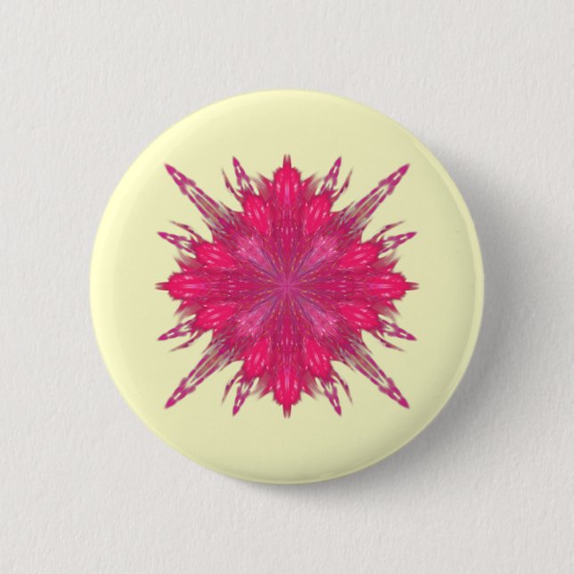 Floral Design Pinback Button (Front)