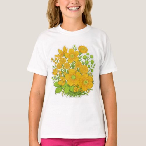 Floral design print art  T-Shirt