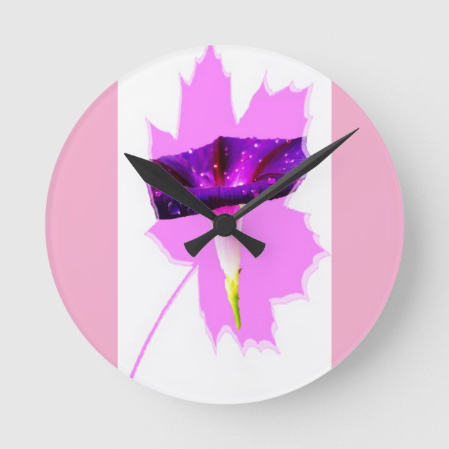 Floral Design  Round Clock (Front)